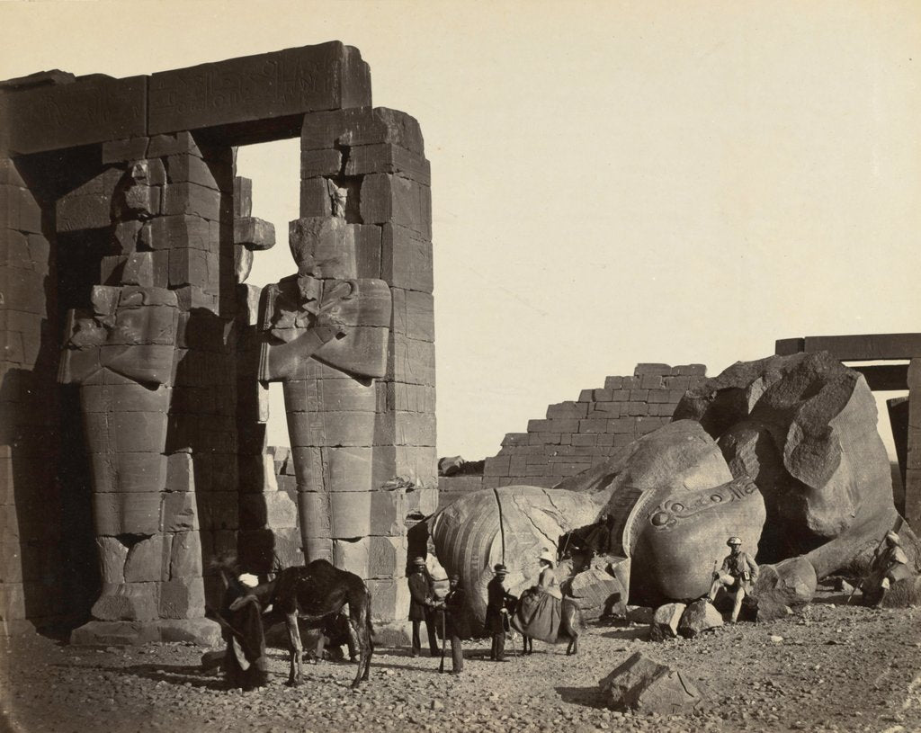 Detail of Fallen Statue at the Ramesseum, Thebes, 1857 by Francis Frith; William Mackenzie