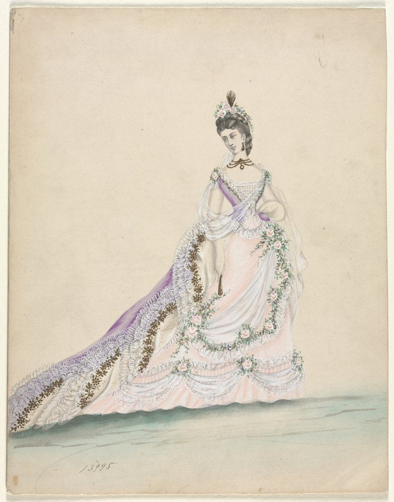Detail of Fashion Study, 1870 by Unknown