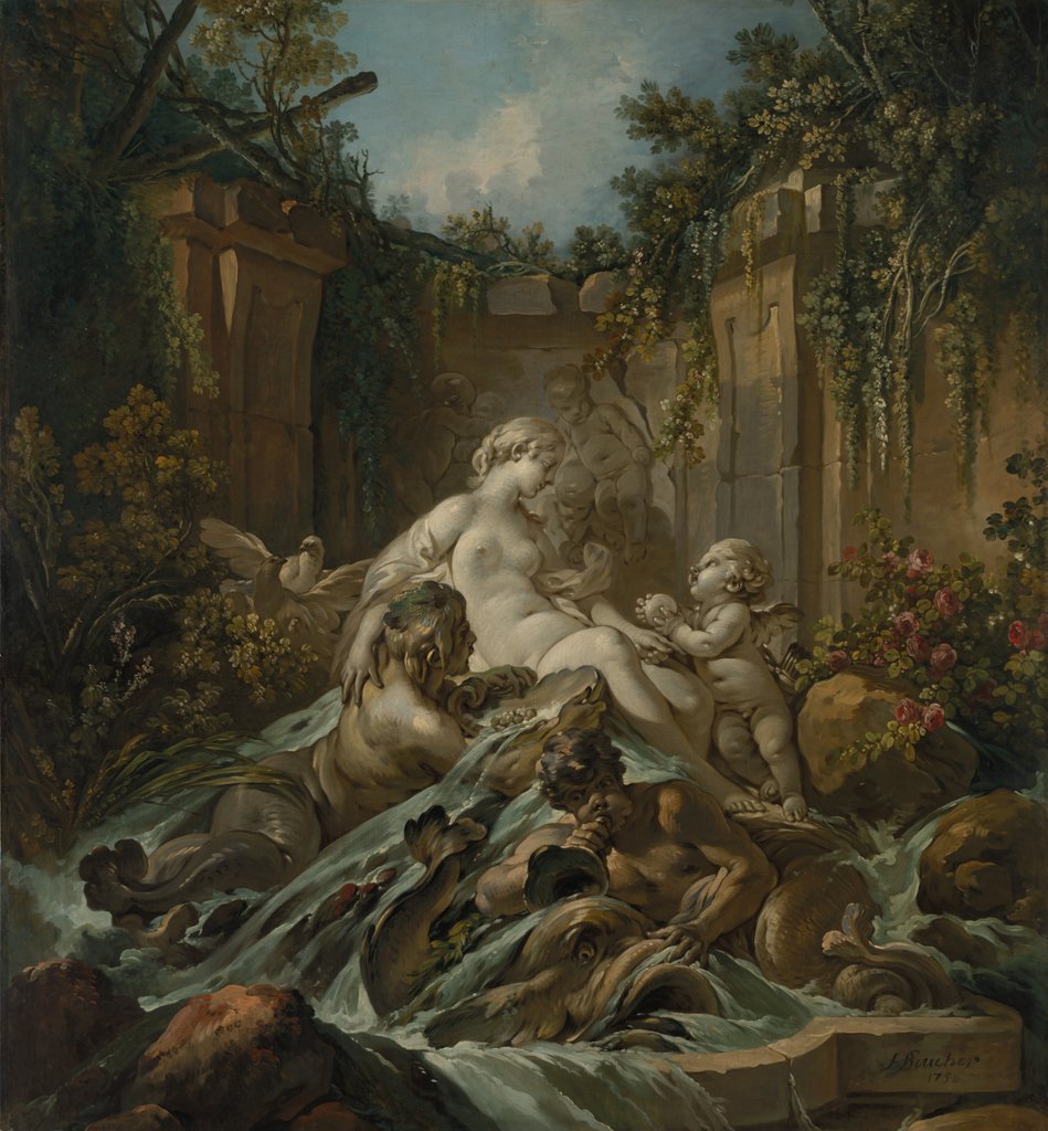 Detail of Fountain of Venus, 1756 by François Boucher