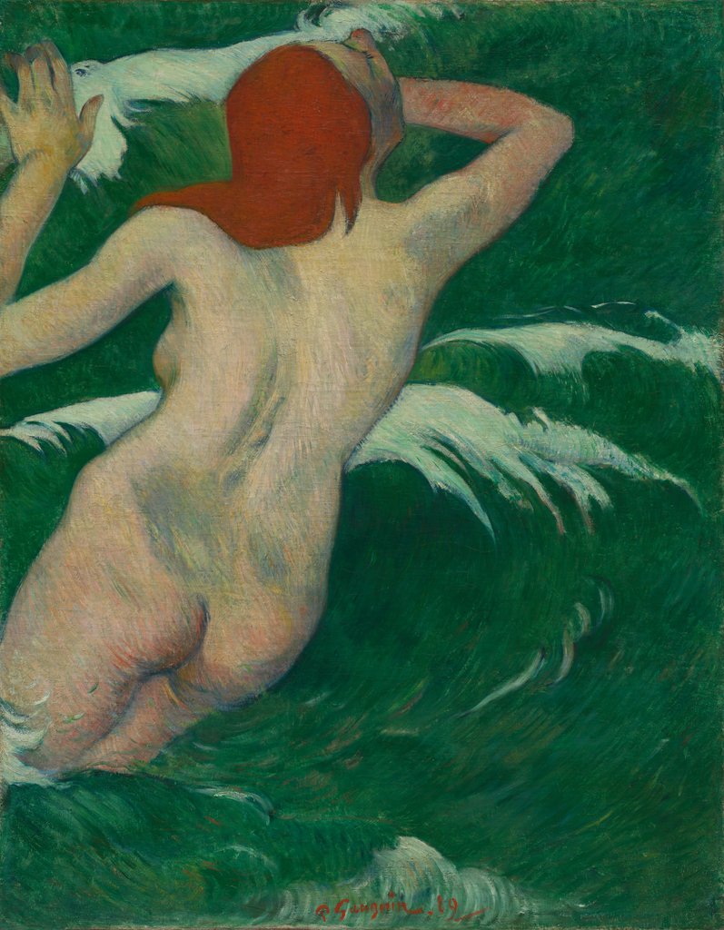 Detail of In the Waves, 1889 by Paul Gauguin