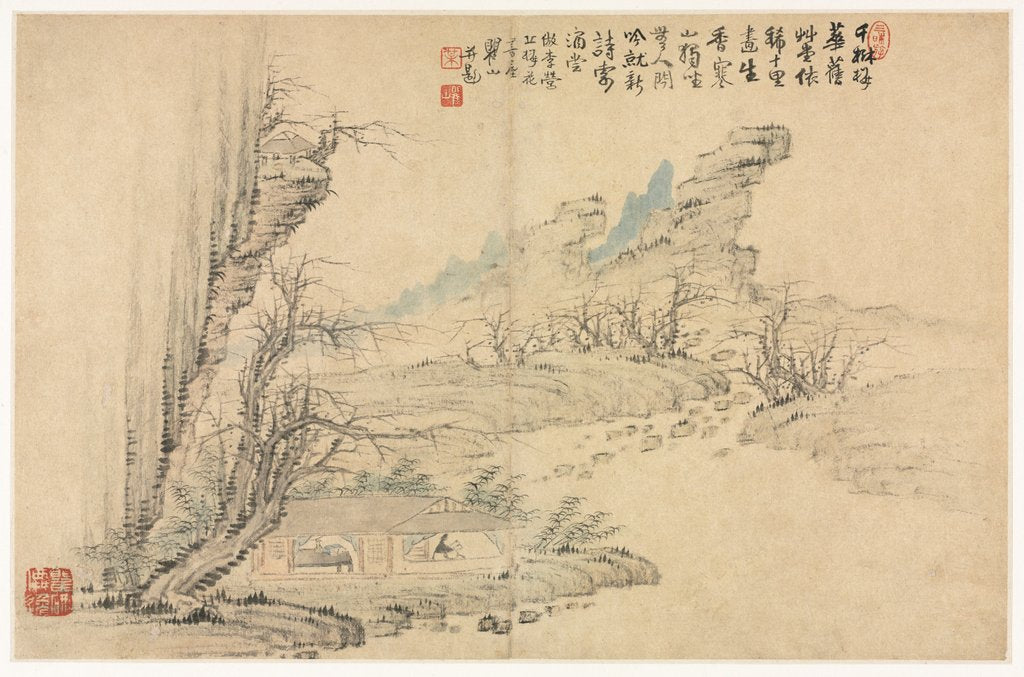 Detail of Landscapes in Various Styles after Old Masters, 1690 by Mei Qing