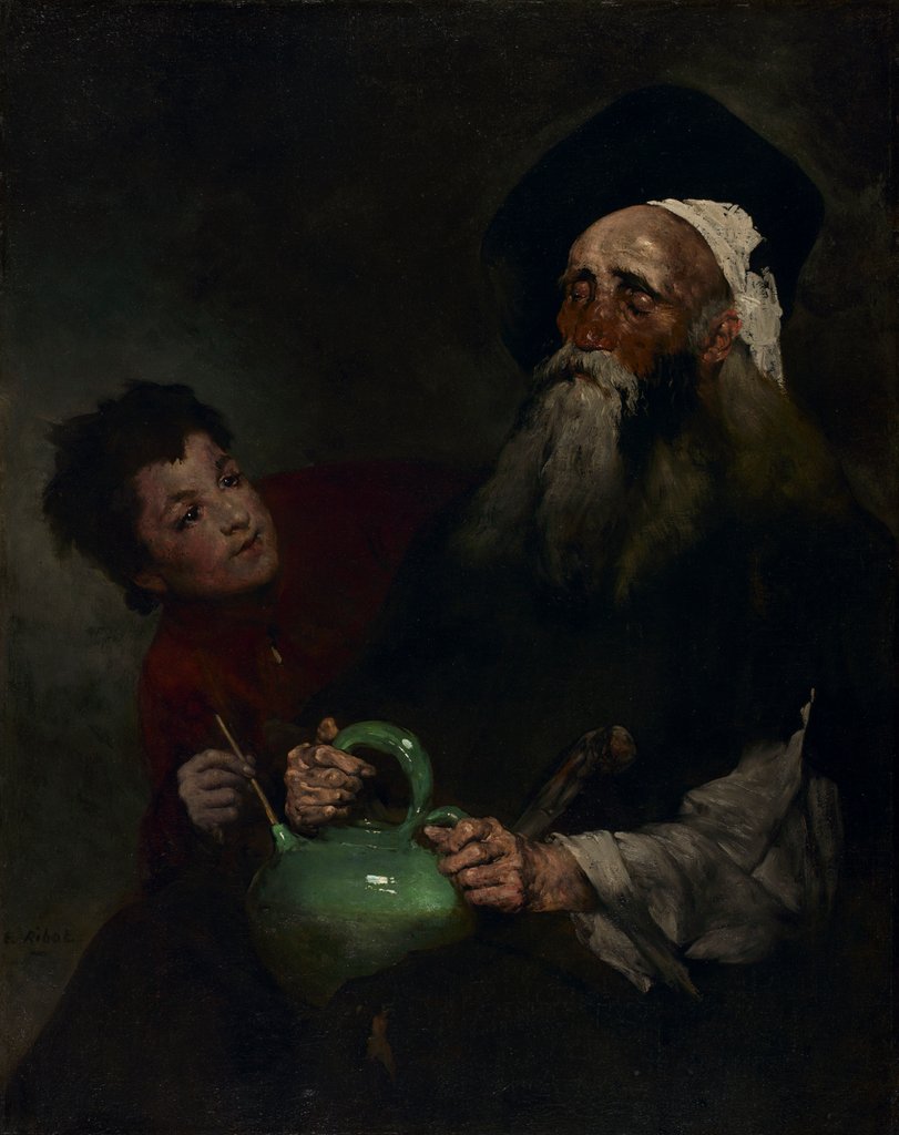Detail of Lazarillo de Tormes and His Blind Master, before 1880 by Théodule Ribot