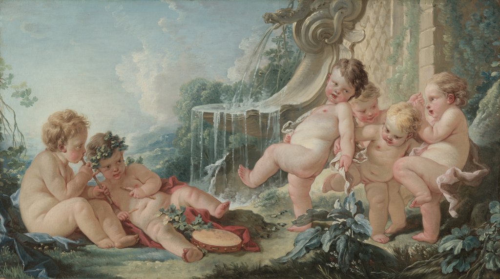 Detail of Music and Dance and Cupids in Conspiracy, 1740s by François Boucher