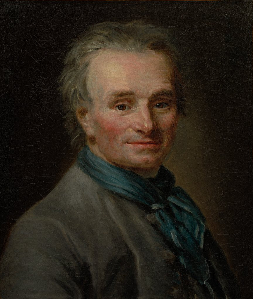 Detail of Portrait of Jean-Baptiste Lemoyne the Younger, 1772 by Elisabeth Louise Vigée-LeBrun