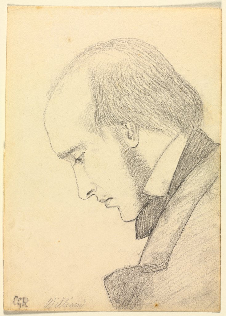 Detail of Portrait of William Michael Rossetti, c. 1853 by Christina Georgina Rossetti