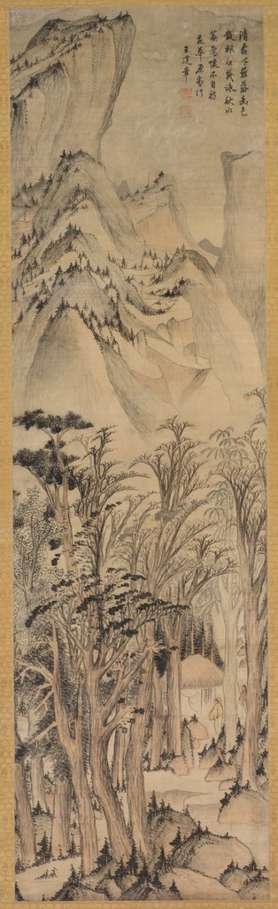 Detail of Solitary Colors of the Autumn Woods, first half 1600s by Wang Jianzhang