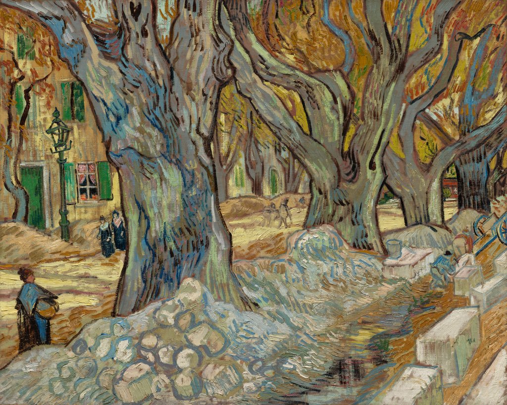 Detail of The Large Plane Trees, 1889 by Vincent van Gogh