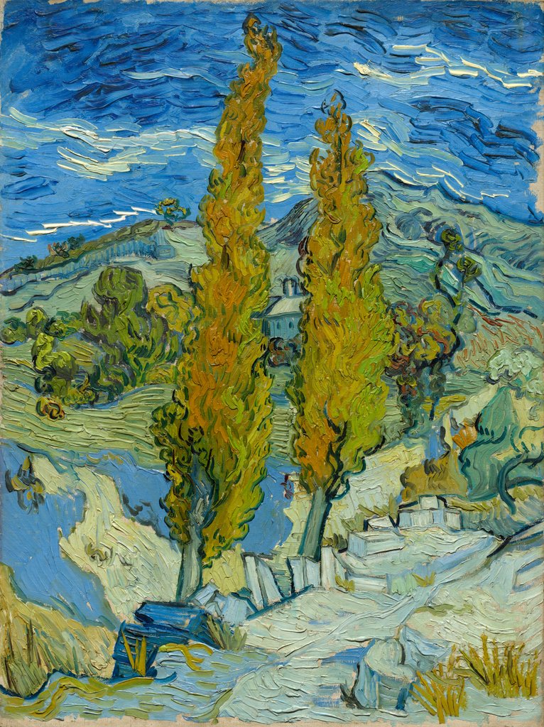Detail of The Poplars at Saint-Rémy, 1889 by Vincent van Gogh