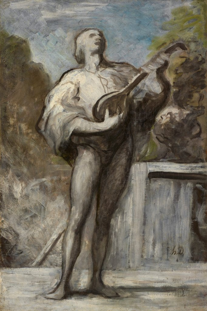 Detail of The Troubadour, 1868-1873 by Honoré Daumier