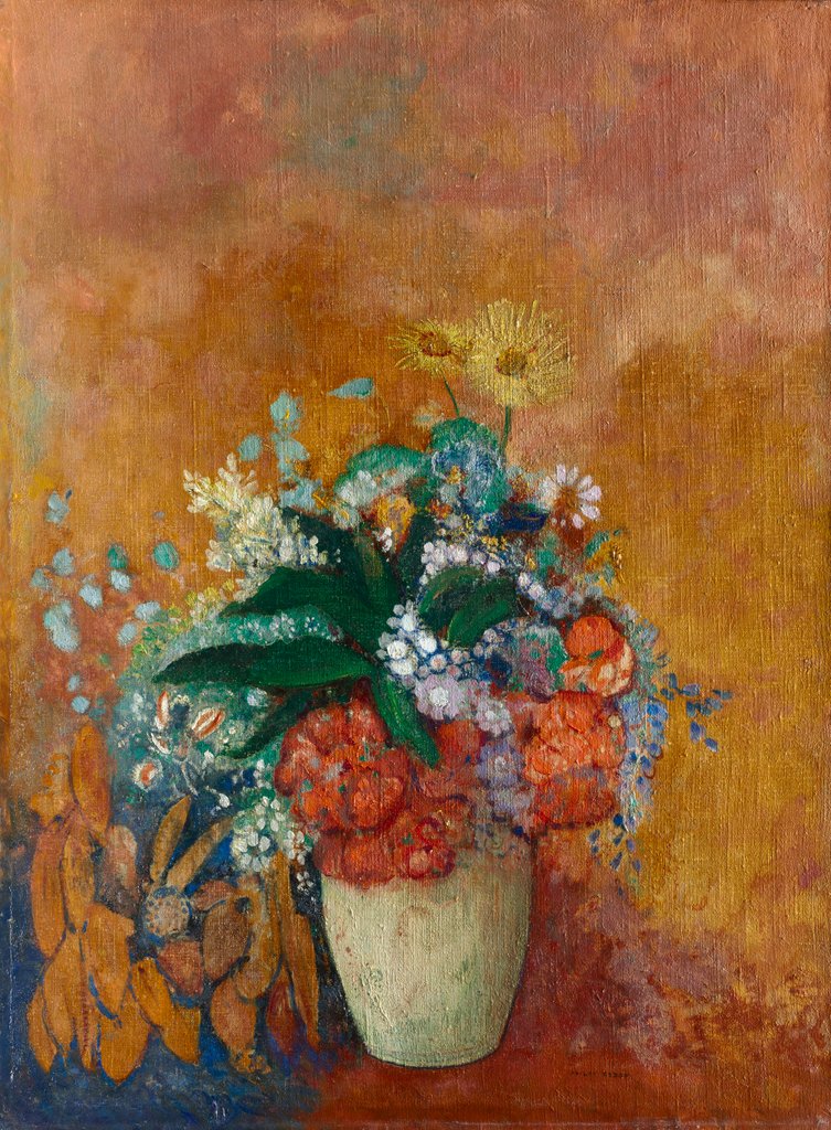 Detail of Vase of Flowers, c. 1905 by Odilon Redon