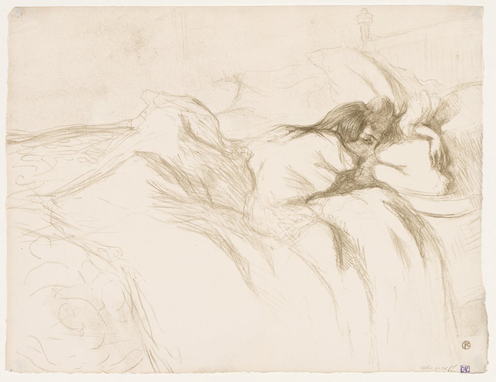 Detail of Elles: Woman Sleeping, 1896 by Henri de Toulouse-Lautrec