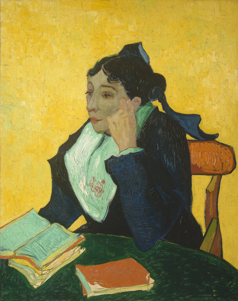 Detail of L'Arlésienne: Madame Joseph-Michel Ginoux, 1888-89 by Vincent van Gogh
