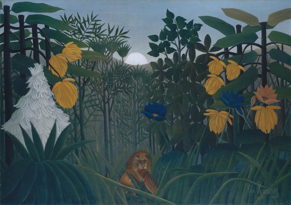 Detail of The Repast of the Lion, ca. 1907 by Henri Rousseau