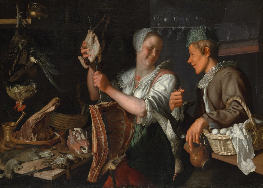 Detail of Kitchen Scene, 1620s by Peter Wtewael