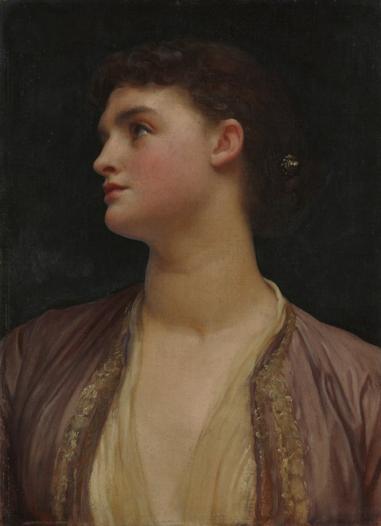 Detail of Lucia, possibly late 1870s by Frederic Leighton
