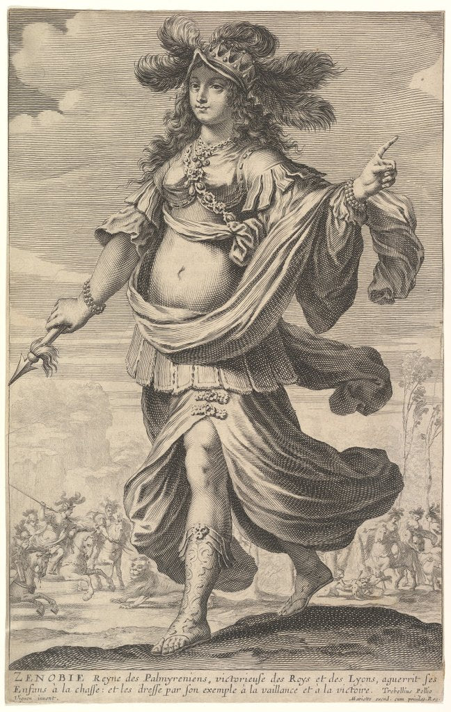 Detail of Zenobia, an illustration from Pierre Le Moyne's 'La Gallerie des femmes fortes', ca. 1647 by Abraham Bosse