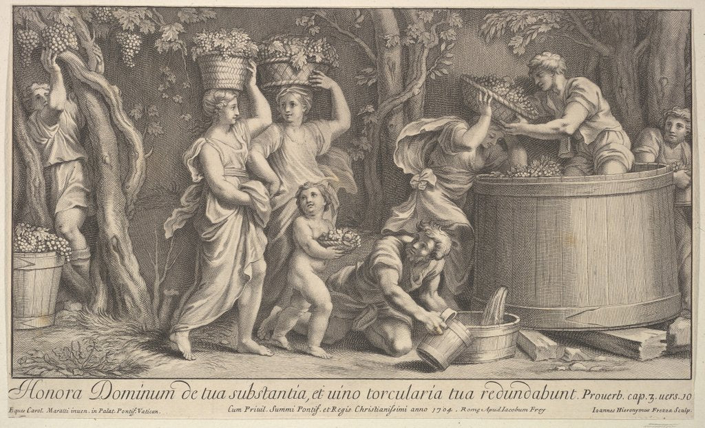 Detail of Vintage scene, 1704 by Giovanni Girolamo Frezza