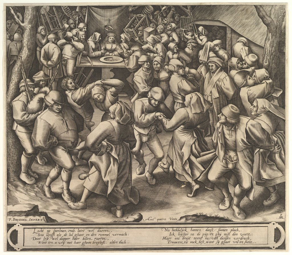 Detail of The Peasant Wedding Dance, after 1570 by Pieter van der Heyden