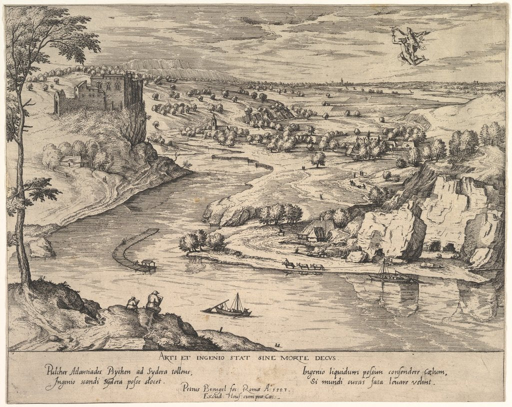Detail of River Landscape with Mercury Abducting Psyche, ca. 1595 by Simon Novellanus
