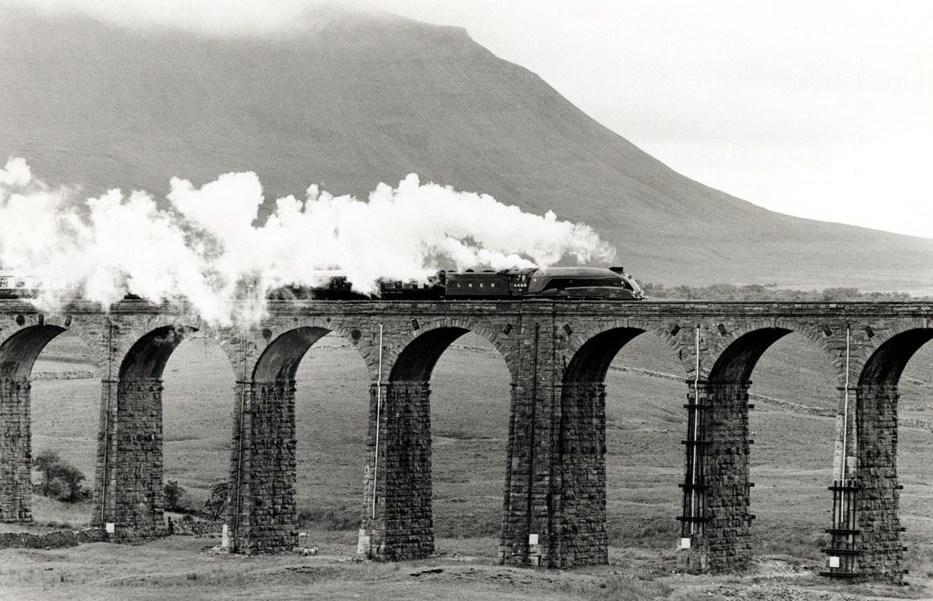 Detail of Mallard steaming over Ribblehead Viaduct by Associated Newspapers