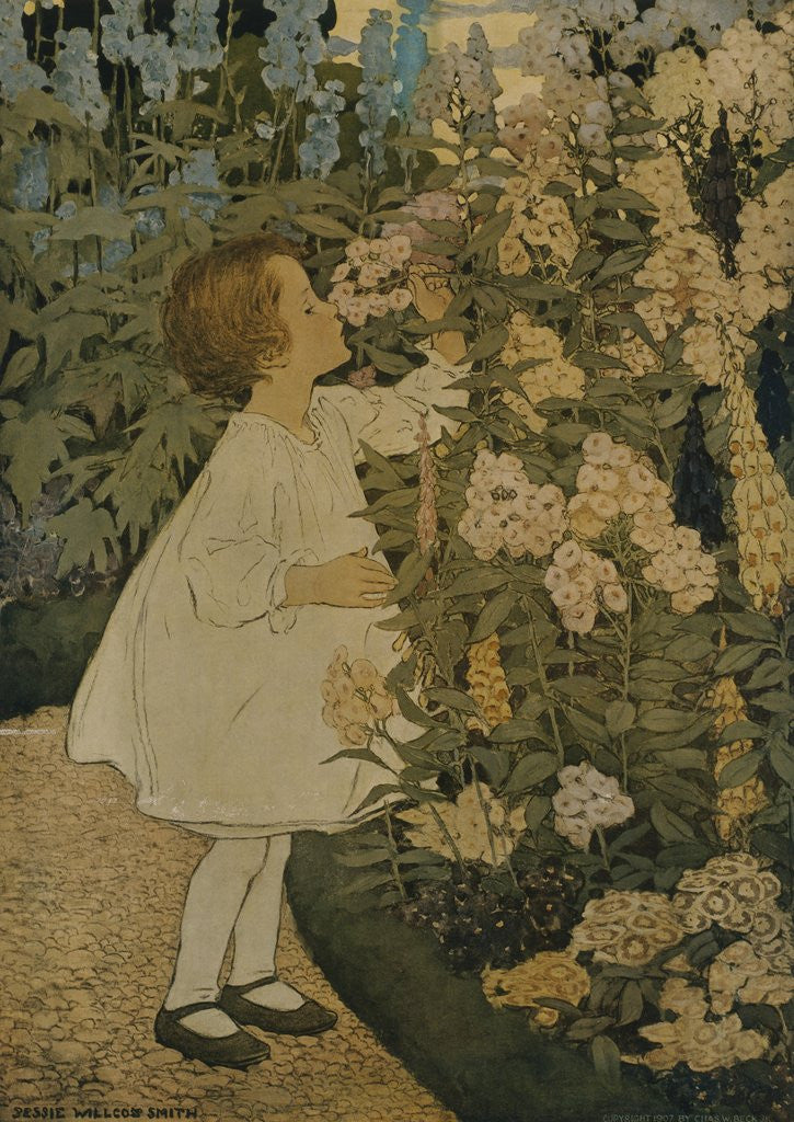 Detail of The Senses: Smell by Jessie Willcox Smith