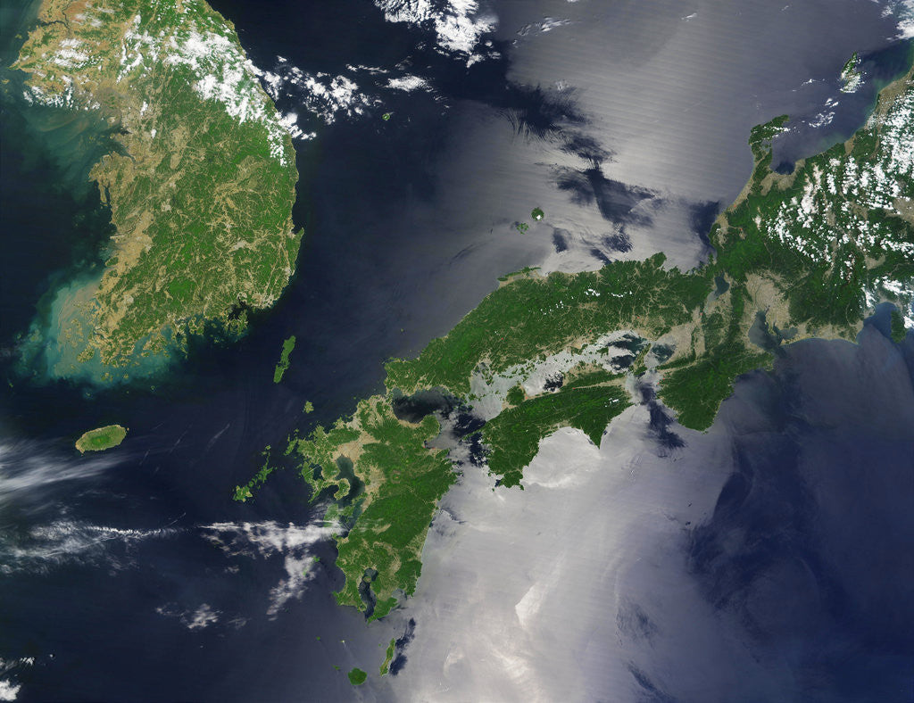 Detail of Korean Peninsula and Southern Japan by Corbis