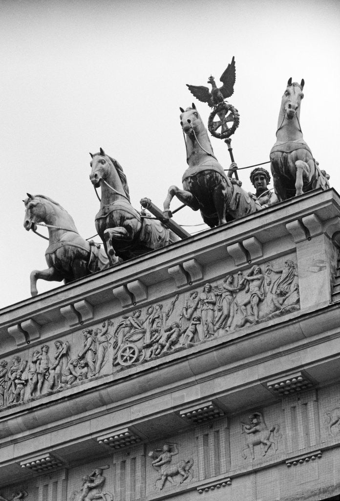 Detail of Statues on Top of Brandenburg Gate by Corbis