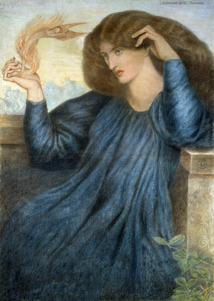 Detail of La Donna della Flamma by Dante Gabriel Rossetti