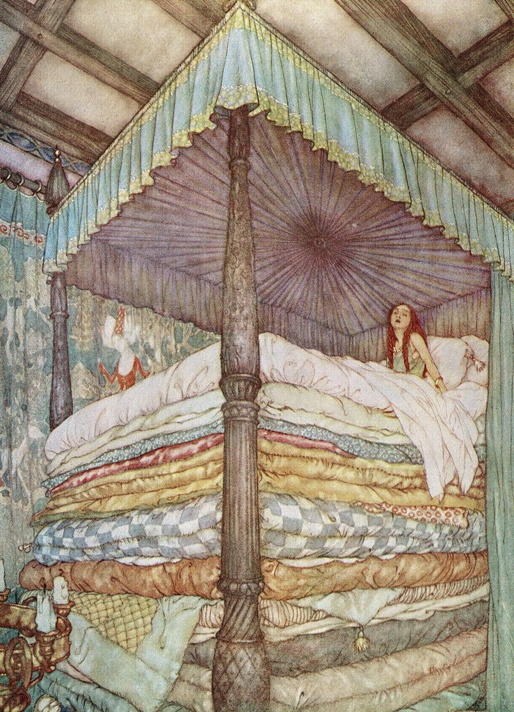 Detail of The Princess and the Pea by Edmund Dulac