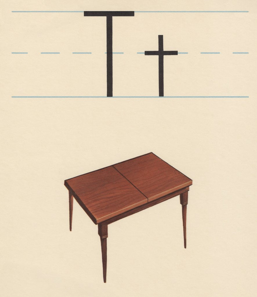 Detail of T is for table by Corbis