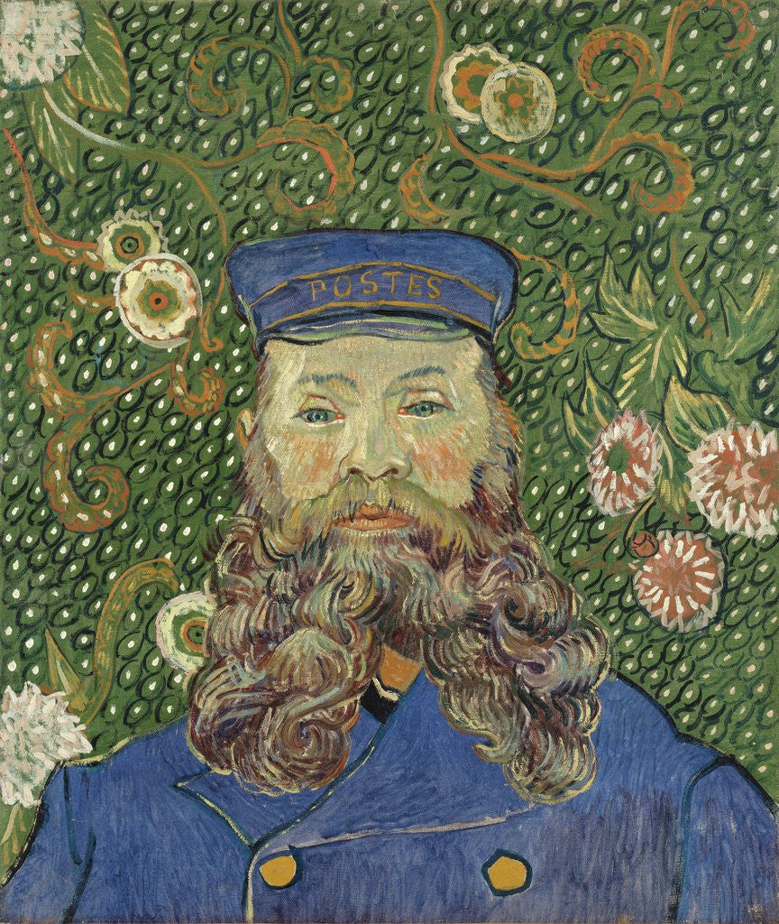 Detail of Portrait of the Postman Joseph Roulin by Vincent Van Gogh