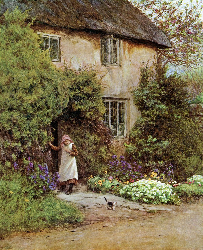 Detail of The Cottage Door by Helen Paterson Allingham