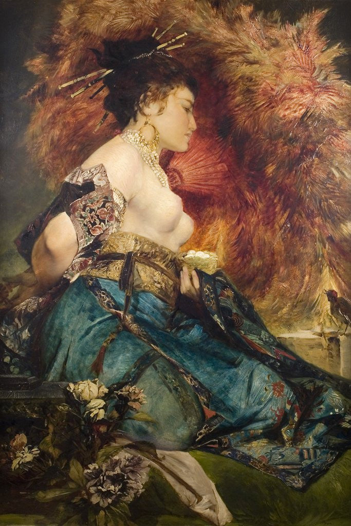 Detail of The Japanese by Hans Makart