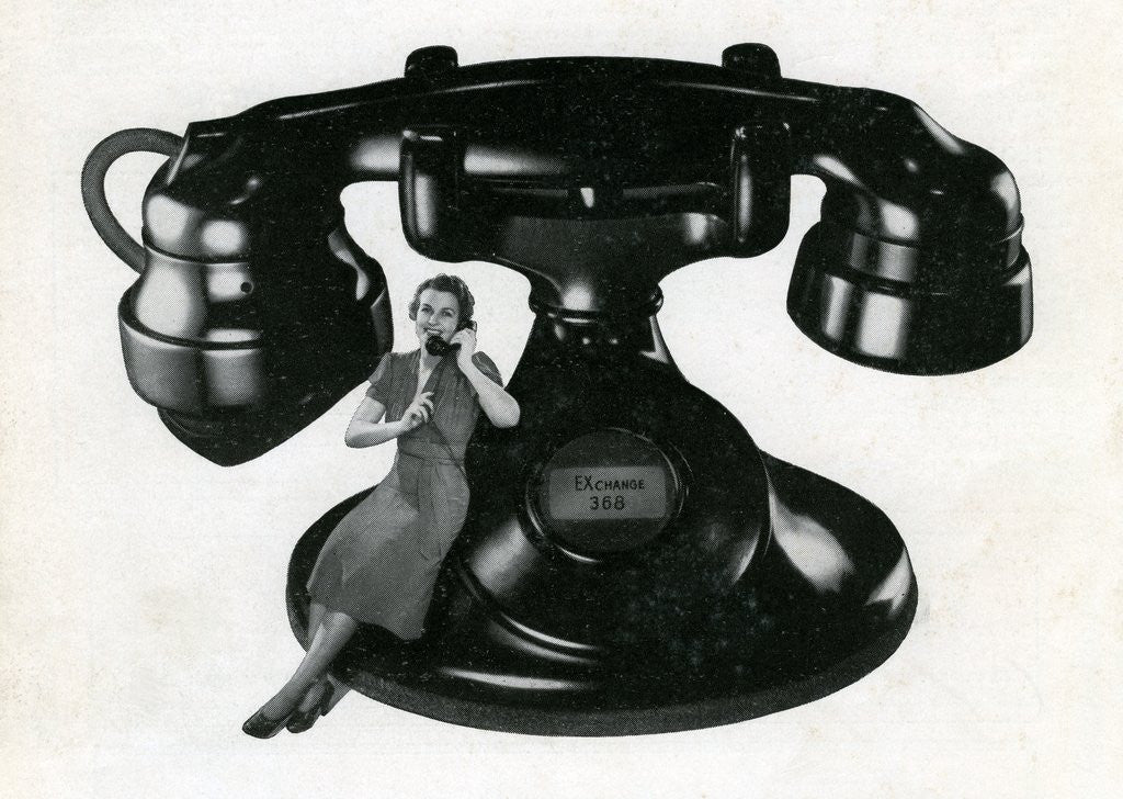 Detail of Vintage telephone by Corbis