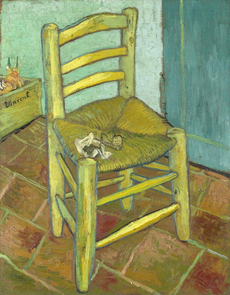 Detail of Van Gogh's Chair by Vincent Van Gogh