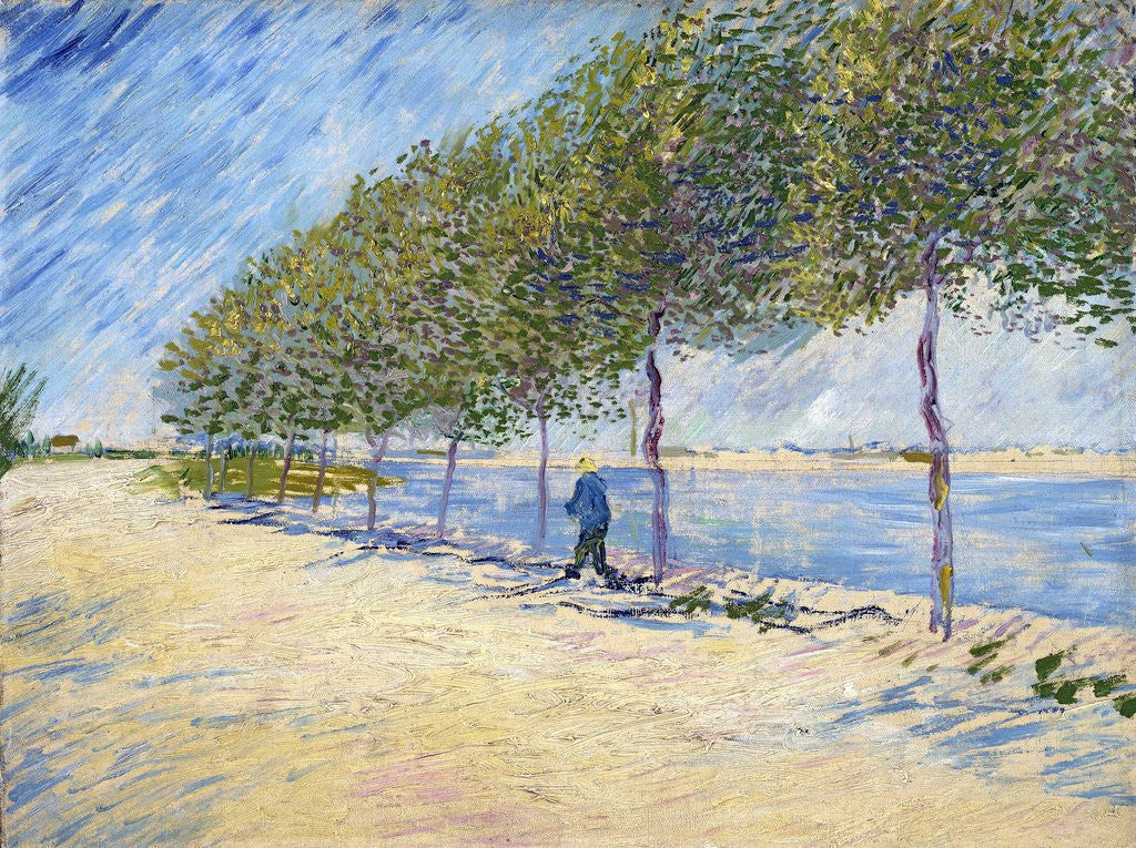 Detail of Langs de Seine (Along the Seine) by Vincent Van Gogh