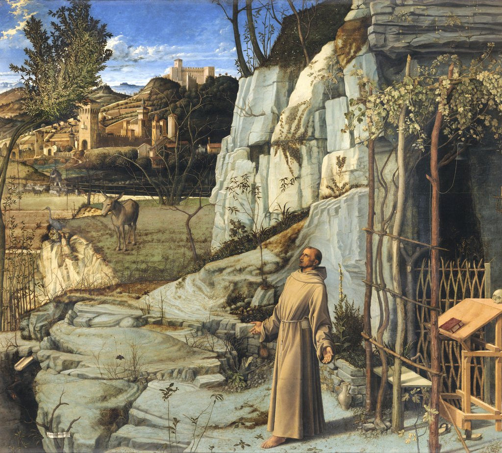 Detail of Saint Francis in the Desert by Giovanni Bellini
