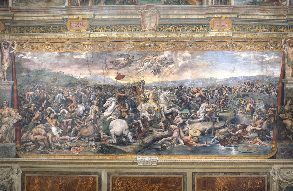 Detail of Constantine's Battle at the Milvian Bridge by Raphael