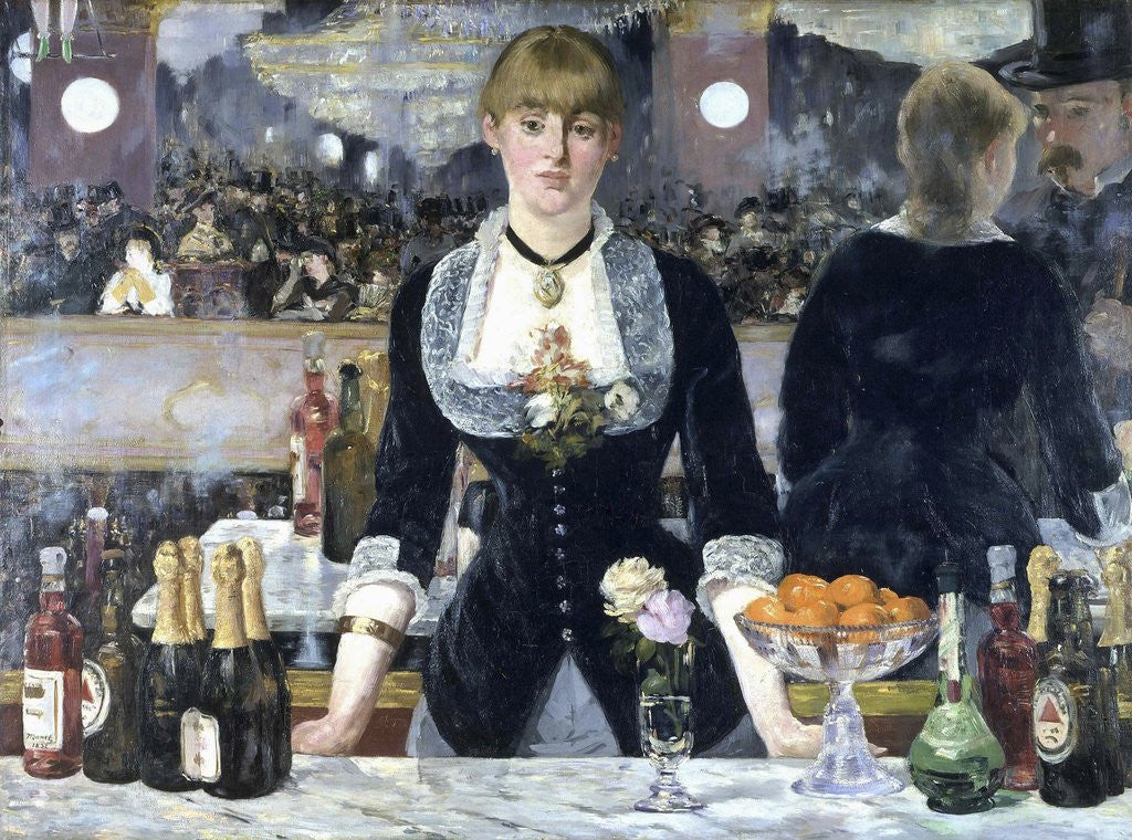 Detail of A Bar at the Folies-Bergère by Edouard Manet