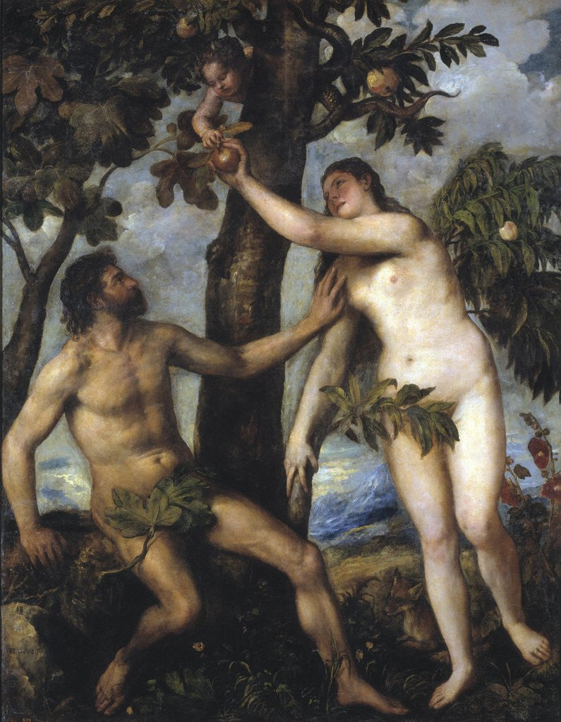 Detail of Adam and Eve by Titian