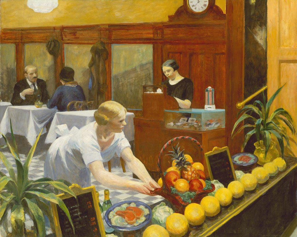 Detail of Tables for Ladies by Edward Hopper