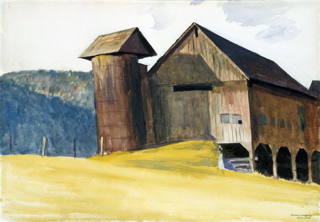 Detail of Barn and Silo, Vermont by Edward Hopper