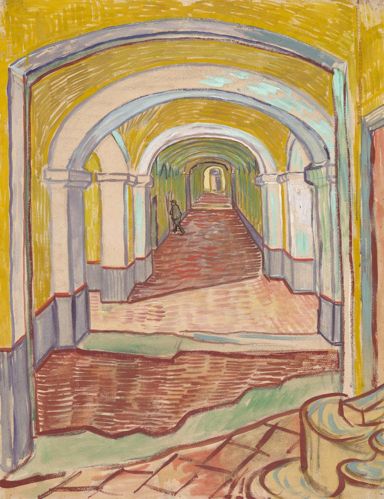 Detail of Corridor in the Asylum (St. Rémy) by Vincent Van Gogh
