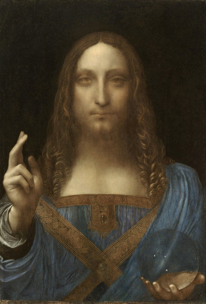 Detail of Salvator Mundi attributed to Leonardo da Vinci by Corbis