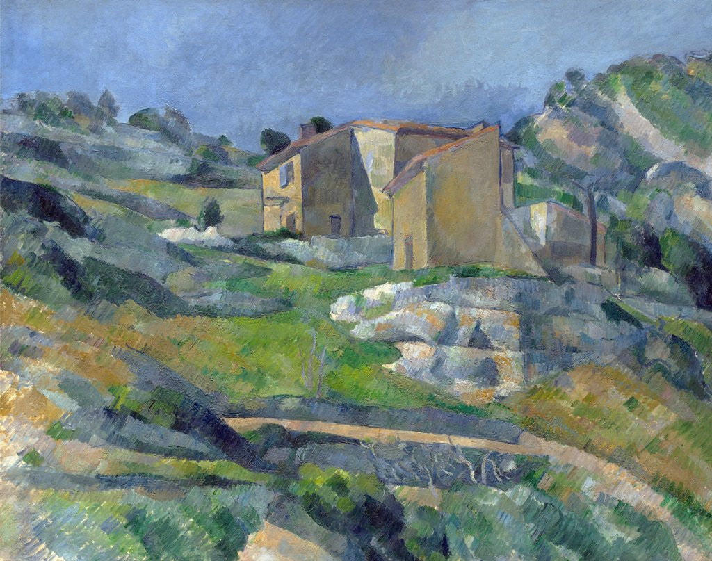 Detail of Houses in Provence: The Riaux Valley near L'Estaque by Paul Cezanne