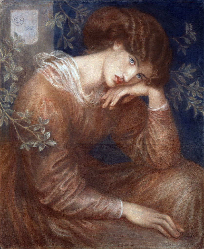 Detail of Reverie by Dante Gabriel Rossetti