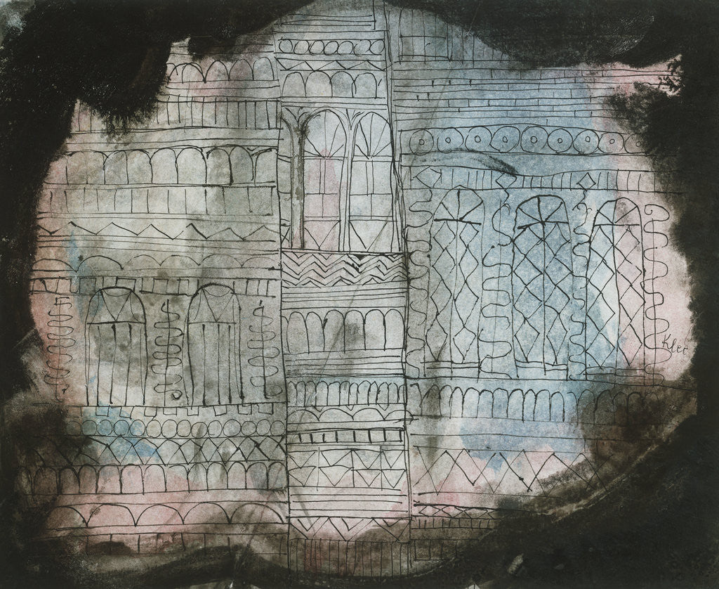 Detail of Castle Burning by Paul Klee
