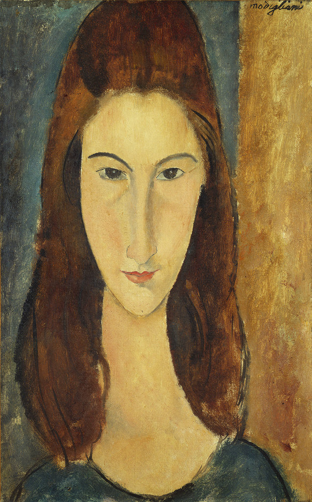 Detail of Jeanne Hebuterne by Amedeo Modigliani