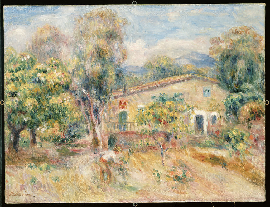 Detail of Collettes Farmhouse, Cagnes by Pierre-Auguste Renoir