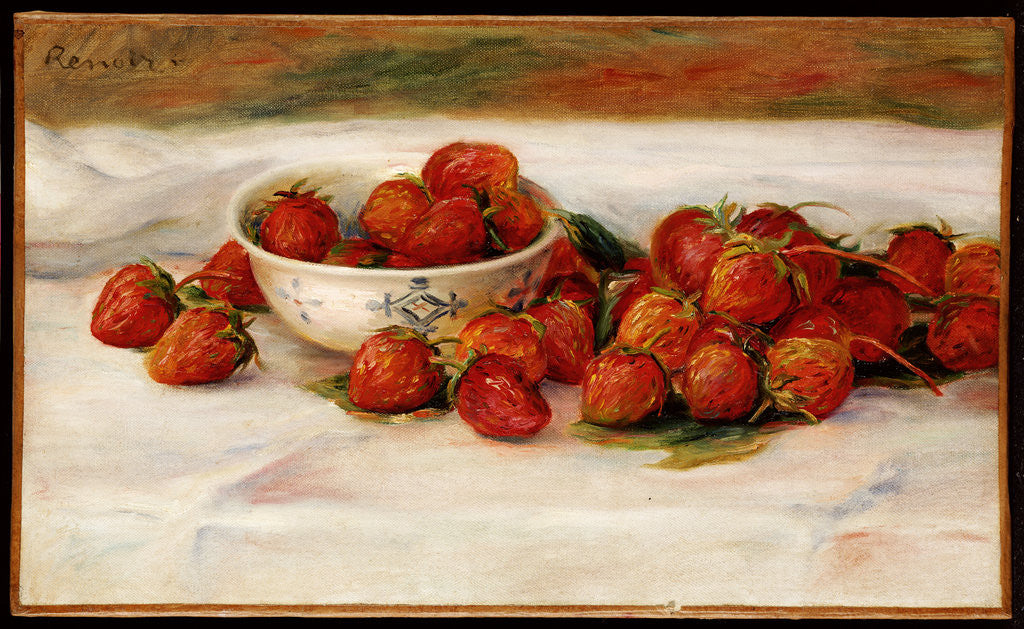 Detail of Strawberries by Pierre-Auguste Renoir